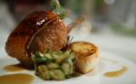 Saddle Roast Suckling Pork with Potatoes and Zucchini