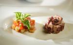 Candied Octopus with Bread and Tomatoes