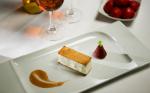 Ricotta Cheese and Orange Cream with Cinnamon and Cherry Jelly